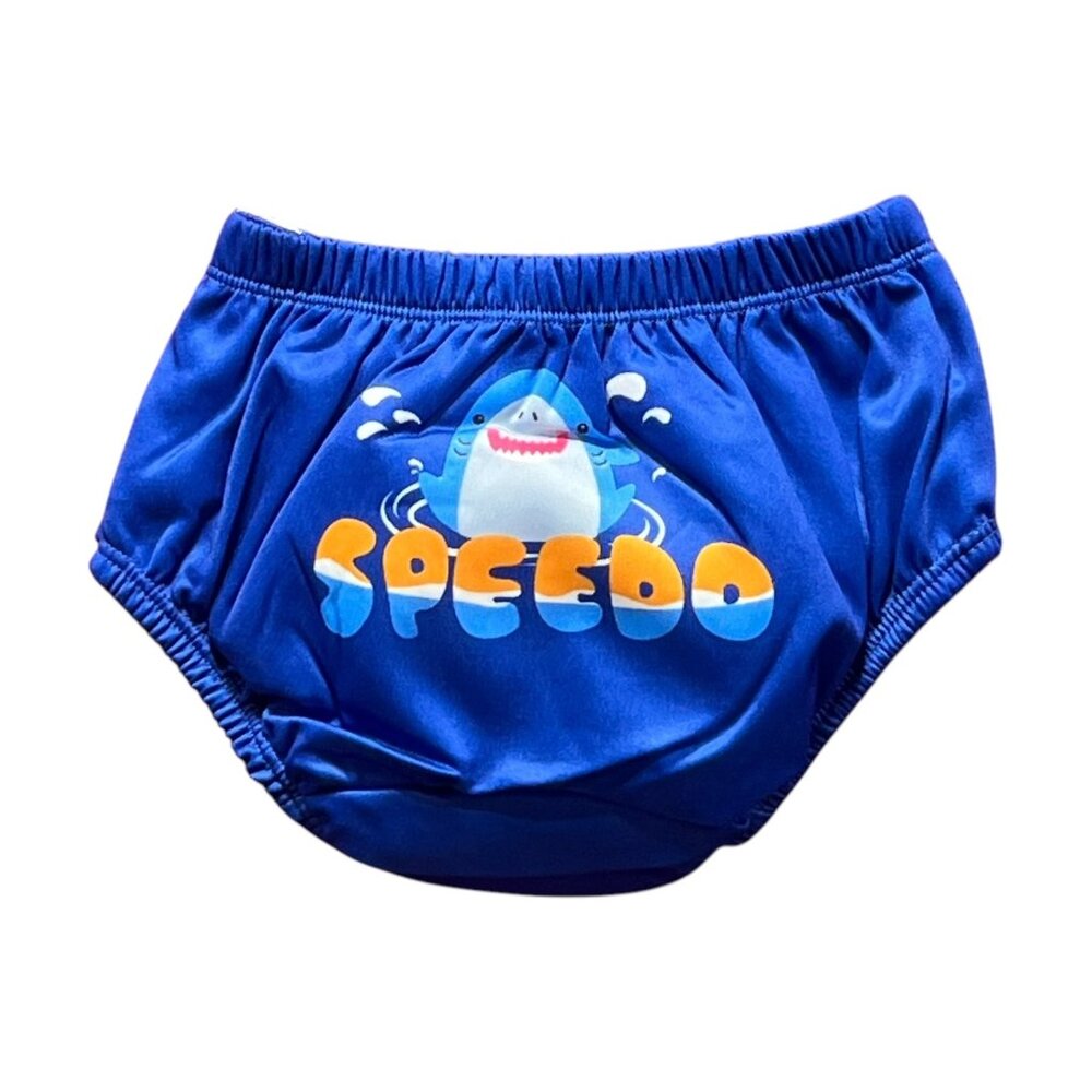 Speedo - Baby Boys Swim Diaper With Snaps - Blue - Large (22 - 25 lbs)